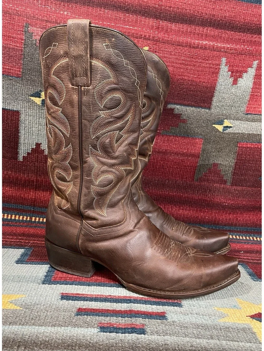 Dan post Brown Leather Snip Toe Boots Men’s Size 10 EW